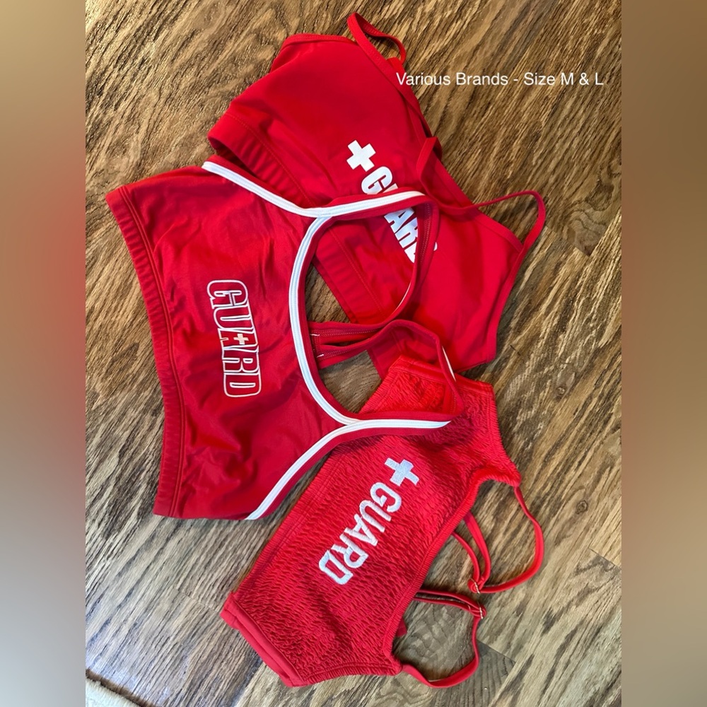 Lifeguard Athletic Style Bikini Tops ❤️🏥⛑ Bundle of 3**